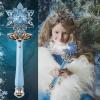 Fleeting Time Light Up Frozen Snowflake Wand - Snowflake Wand with Music Spray, Magic Wand Toys for Girls and Boys, Magical Princess Sensory Toys, Christmas and Birthday Gifts (Blue) view 2