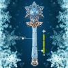 Fleeting Time Light Up Frozen Snowflake Wand - Snowflake Wand with Music Spray, Magic Wand Toys for Girls and Boys, Magical Princess Sensory Toys, Christmas and Birthday Gifts (Blue) view 4