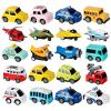 18 Pack Assorted Pull Back Cars and Airplanes Toy Set, Mini Die-cast Metal Friction Powered Vehicles Toy for Kids Boys Girls view 1