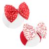 Lanmerry Christmas Bows for Girls - Santa & Candy Cane Bows - Red Baby & Toddler Girl Headbands view 1