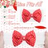 Lanmerry Christmas Bows for Girls - Santa & Candy Cane Bows - Red Baby & Toddler Girl Headbands view 4