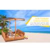 RJFGIDEM Outdoor Sand Box with Lid, Adjustable Height Roof, 2 Foldable Bench Seats, Wooden Sandbox for Backyard, Gift for Ages 2-8 view 2