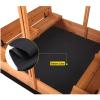 RJFGIDEM Outdoor Sand Box with Lid, Adjustable Height Roof, 2 Foldable Bench Seats, Wooden Sandbox for Backyard, Gift for Ages 2-8 view 4