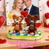 aphpaio Valentines Brown Bear Building Toy Sets for Lover, Art Love Collectible Home Wedding Decor, Cute Bears with Heart, Valentines Gift for Her/Him, School Exchange for Kids 8+ (289pcs) view 2