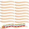 16 Pack Wooden Train Ascending Descending Tracks Wood Track Pieces Hardwood Train Track Expansion Packs Compatible with All Major Wooden Railways view 1