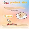 16 Pack Wooden Train Ascending Descending Tracks Wood Track Pieces Hardwood Train Track Expansion Packs Compatible with All Major Wooden Railways view 2