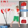 2 in 1 Adjustable Kids Basketball Hoop and Punching Bag with Stand for Kids, Toys Gifts for Boys Age 3 4 5 6 7 8 9 10+, Toddler Basketball Hoop and Boxing Bag Set Toy for Outdoor Indoor Sports Games view 2