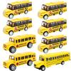 Restroma 8 Pcs School Bus Toy Pull Back School Bus Yellow Car Bus for Boys Girls Kids Birthday Gifts Classroom Rewards, 3 Style view 1