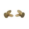 1Pair 26x3mm Copper Propeller 3-Blade Paddle Shaft Hole 3mm Hub Height 17mm Props Replacement for RC Boat Ship Assembly view 1