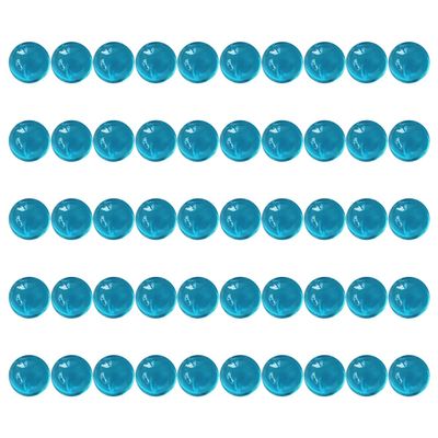 ECYC 50 Pcs 16mm Blue Glass Marbles, Round Glass Marble Vase Fillers for Marble Runs Home Decoration