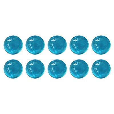ECYC 10 Pcs 16mm Blue Glass Marbles, Round Glass Marble Vase Fillers for Marble Runs Home Decoration