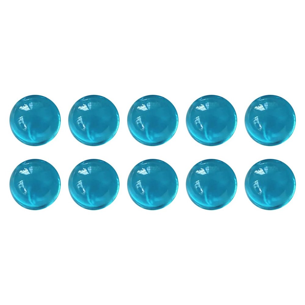 ECYC 10 Pcs 16mm Blue Glass Marbles, Round Glass Marble Vase Fillers for Marble Runs Home Decoration