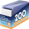 200 Card Sleeves Top Loaders for Cards, 3" x 4" Hard Plastic Toploaders, Baseball Card Protectors, Trading Card Holder for Football Sports Cards (100 Toploaders + 100 Penny Sleeves) view 1