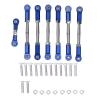 Bnineteenteam 7PCS RC Tie Link Rod Set, Aluminum Alloy Adjustable Pull Rod Tie for Slash, for Rustler, for Stampede 4x4 1/10 RC Car (Blue view 1