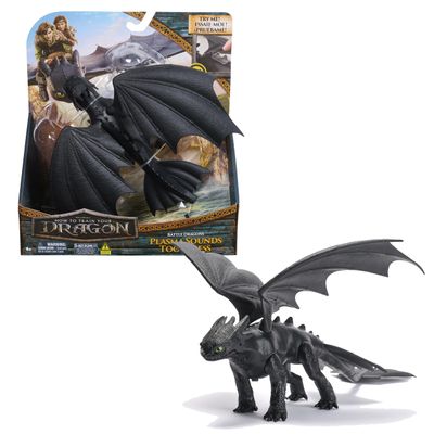 DreamWorks Dragons, Battle Dragons, Plasma Sounds Night Fury, 13 Action Figure, Kids Toys for Boys & Girls Ages 4 and up