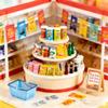 112pcs Miniature Dollhouse Grocery Set Shopping Cart Basket Food Drink Bottle Supermarket Metal Handcart Toys Doll House Store Cosplay Game Dollhouse Grocery Party Trolley Model Dollar Bills view 2