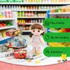 112pcs Miniature Dollhouse Grocery Set Shopping Cart Basket Food Drink Bottle Supermarket Metal Handcart Toys Doll House Store Cosplay Game Dollhouse Grocery Party Trolley Model Dollar Bills view 4