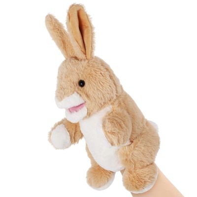 Animal Hand Puppets 11 Inch Sea Turtle Plush Dinosaur Animals Hand Puppet Toys Role-Play Toy Puppets for Kids Storytelling Imaginative Pretend Play Teaching Preschool(Bunny)