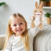 Animal Hand Puppets 11 Inch Sea Turtle Plush Dinosaur Animals Hand Puppet Toys Role-Play Toy Puppets for Kids Storytelling Imaginative Pretend Play Teaching Preschool(Bunny) view 3