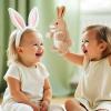 Animal Hand Puppets 11 Inch Sea Turtle Plush Dinosaur Animals Hand Puppet Toys Role-Play Toy Puppets for Kids Storytelling Imaginative Pretend Play Teaching Preschool(Bunny) view 4