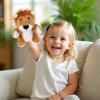 Animal Hand Puppets 11 Inch Safari Plush Farm Animal Woodland Animals Hand Puppet Toys Role-Play Toy Puppets for Kids Storytelling Imaginative Pretend Play Teaching Preschool(Lion) view 3