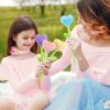 10 Pcs Plush Heart Floral Stuffed Bendable Stems Plush Bouquet Toy Soft Rose Flower 12.6 Inch for Christmas Classroom 2025 Mother's Day Valentines Day Girl Girlfriend Wife(10 Pcs Colorful Heart) view 3