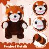 Animal Hand Puppets 11 Inch Sea Turtle Plush Dinosaur Animals Hand Puppet Toys Role-Play Toy Puppets for Kids Storytelling Imaginative Pretend Play Teaching Preschool(Red Panda) view 2