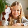 Animal Hand Puppets 11 Inch Sea Turtle Plush Dinosaur Animals Hand Puppet Toys Role-Play Toy Puppets for Kids Storytelling Imaginative Pretend Play Teaching Preschool(Horse) view 4