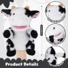 Animal Hand Puppets 11 Inch Sea Turtle Plush Dinosaur Animals Hand Puppet Toys Role-Play Toy Puppets for Kids Storytelling Imaginative Pretend Play Teaching Preschool(Cow) view 2