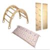 Kidodido Climbing Arch with Pillow | Montessori Wooden Rocker Arch | Rocker with Ramp & Pillow | Wooden Climbing Arch with Cushion | Indoor Montessori Playground Set (Flamingo) view 1