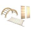 Kidodido Wooden Climbing Arch | Montessori Rocker with Ladder Ramp & Pillow | Wooden Rocker Arch | Climbing Arch with Cushion | Indoor Montessori Playground Set (Origami) view 1