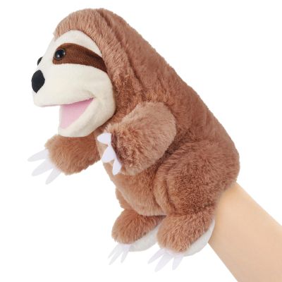 Animal Hand Puppets 11 Inch Sea Turtle Plush Dinosaur Animals Hand Puppet Toys Role-Play Toy Puppets for Kids Storytelling Imaginative Pretend Play Teaching Preschool(Sloth)