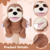 Animal Hand Puppets 11 Inch Sea Turtle Plush Dinosaur Animals Hand Puppet Toys Role-Play Toy Puppets for Kids Storytelling Imaginative Pretend Play Teaching Preschool(Sloth) view 2