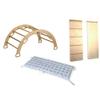 Kidodido Wooden Climbing Arch | Montessori Rocker with Ladder Ramp & Pillow | Wooden Rocker Arch | Climbing Arch with Cushion | Indoor Montessori Playground Set (Dino) view 1
