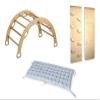 Kidodido Climbing Arch with Pillow | Montessori Wooden Rocker Arch | Rocker with Ramp & Pillow | Wooden Climbing Arch with Cushion | Indoor Montessori Playground Set (Dino) view 1