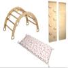 Kidodido Climbing Arch with Pillow | Montessori Wooden Rocker Arch | Rocker with Ramp & Pillow | Wooden Climbing Arch with Cushion | Indoor Montessori Playground Set (Star) view 1
