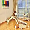Kidodido Climbing Arch with Pillow | Montessori Wooden Rocker Arch | Rocker with Ramp & Pillow | Wooden Climbing Arch with Cushion | Indoor Montessori Playground Set (Star) view 4