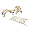Montessori Wooden Climbing Set | Wooden Montessori Set | Climbing Set with Ramp & Cushion| Montessori Rocker for Kids with Pillow | Montessori Playground Climbing Set with Ladder Ramp (Origami) view 1