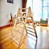 Montessori Wooden Climbing Set | Wooden Montessori Set | Climbing Set with Ramp & Cushion| Montessori Rocker for Kids with Pillow | Montessori Playground Climbing Set with Ladder Ramp (Origami) view 3