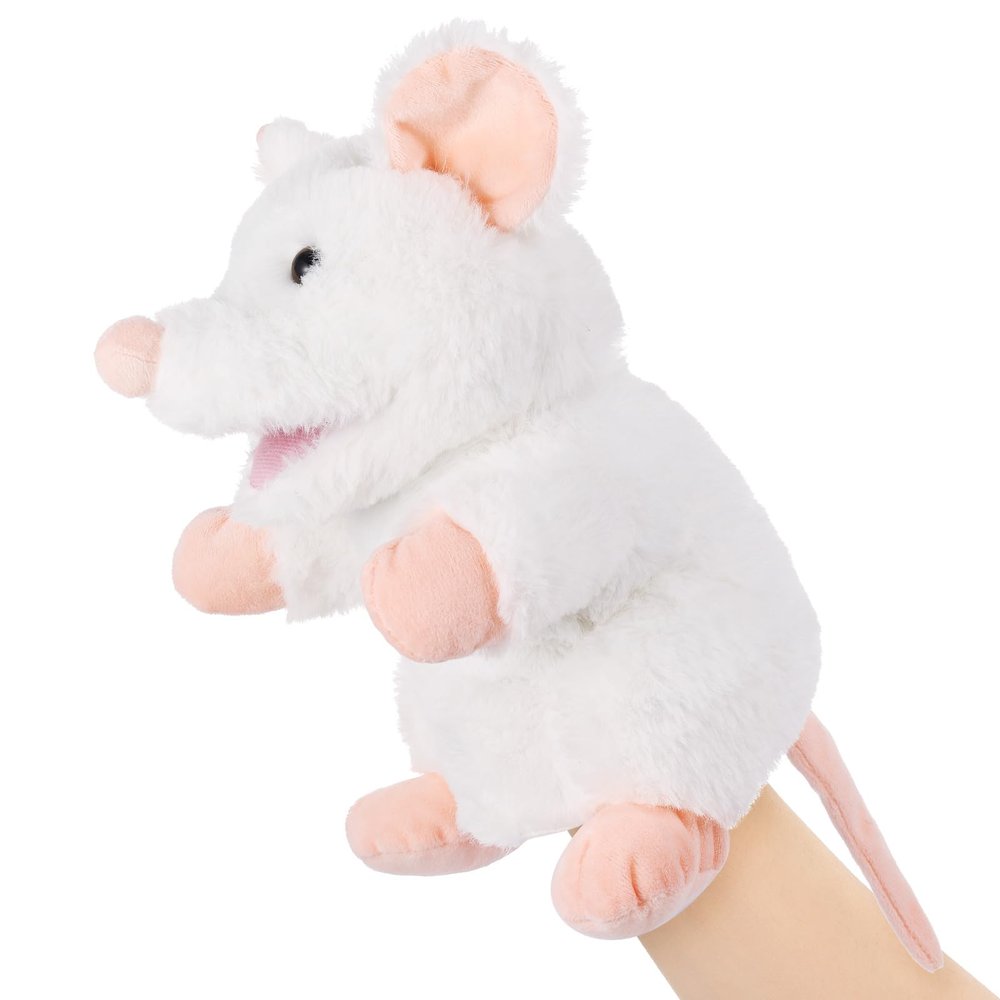 Animal Hand Puppets 11 Inch Sea Turtle Plush Dinosaur Animals Hand Puppet Toys Role-Play Toy Puppets for Kids Storytelling Imaginative Pretend Play Teaching Preschool(Rat)