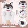 Animal Hand Puppets 11 Inch Sea Turtle Plush Dinosaur Animals Hand Puppet Toys Role-Play Toy Puppets for Kids Storytelling Imaginative Pretend Play Teaching Preschool(Wolf) view 2