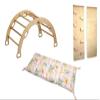 Kidodido Climbing Arch with Pillow | Montessori Wooden Rocker Arch | Rocker with Ramp & Pillow | Wooden Climbing Arch with Cushion | Indoor Montessori Playground Set (Map) view 1