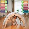 Kidodido Climbing Arch with Pillow | Montessori Wooden Rocker Arch | Rocker with Ramp & Pillow | Wooden Climbing Arch with Cushion | Indoor Montessori Playground Set (Map) view 3