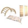 Kidodido Wooden Climbing Arch | Montessori Rocker with Ladder Ramp & Pillow | Wooden Rocker Arch | Climbing Arch with Cushion | Indoor Montessori Playground Set (Map) view 1