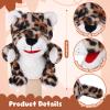 Animal Hand Puppets 11 Inch Sea Turtle Plush Dinosaur Animals Hand Puppet Toys Role-Play Toy Puppets for Kids Storytelling Imaginative Pretend Play Teaching Preschool(Leopard) view 2