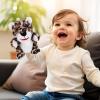 Animal Hand Puppets 11 Inch Sea Turtle Plush Dinosaur Animals Hand Puppet Toys Role-Play Toy Puppets for Kids Storytelling Imaginative Pretend Play Teaching Preschool(Leopard) view 3