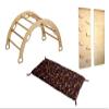 Kidodido Climbing Arch with Pillow | Montessori Wooden Rocker Arch | Rocker with Ramp & Pillow | Wooden Climbing Arch with Cushion | Indoor Montessori Playground Set (Space) view 1