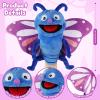 Animal Hand Puppets 11 Inch Sea Turtle Plush Dinosaur Animals Hand Puppet Toys Role-Play Toy Puppets for Kids Storytelling Imaginative Pretend Play Teaching Preschool(Butterfly) view 2