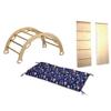 Kidodido Wooden Climbing Arch | Montessori Rocker with Ladder Ramp & Pillow | Wooden Rocker Arch | Climbing Arch with Cushion | Indoor Montessori Playground Set (Jungle) view 1