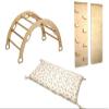 Kidodido Climbing Arch with Pillow | Montessori Wooden Rocker Arch | Rocker with Ramp & Pillow | Wooden Climbing Arch with Cushion | Indoor Montessori Playground Set (Origami) view 1
